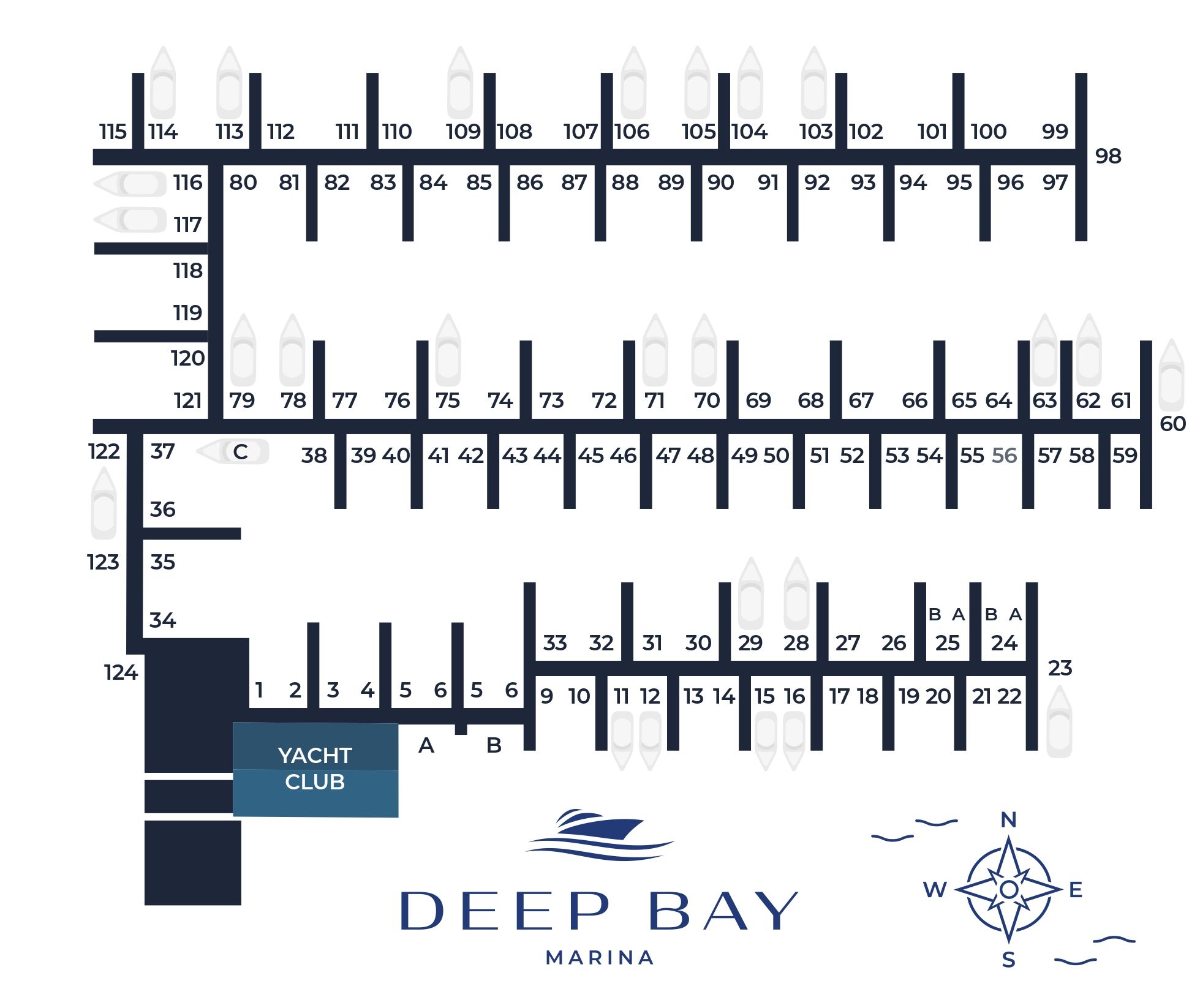 Deep Bay Marina moorage map